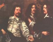 William Dobson The Artist, Sir Charles Cotterell and Balthasar Gerbier oil on canvas